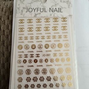 Gold and Brown Nail Art Stickers